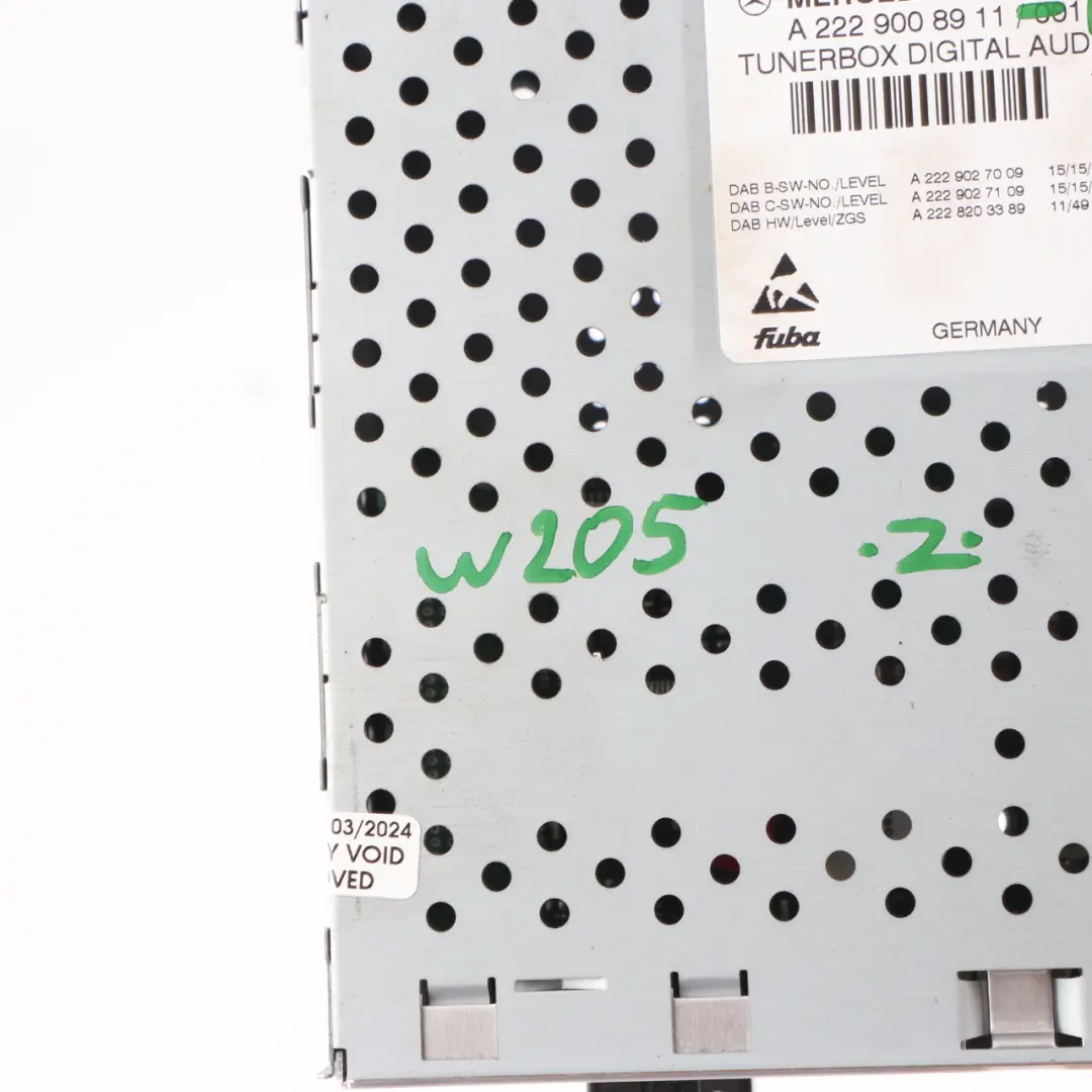 Caja sintonización Mercedes W213 W205 W222 Unidad control audio DAB para con número de pieza A2229008911 Caja sintonización Mercedes W213 W205 W222 Unidad control audio DAB - SKU A2229008911-1 - Número de pieza A2229008911
