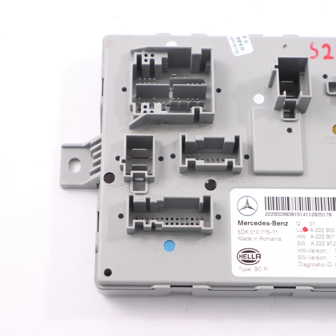 Mercedes W205 Modulo SAM Unità di controllo comfort posteriore ECU - SKU A2229009808 - Numero di parte A2229009808