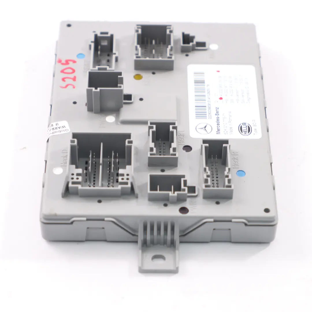 Mercedes W205 Modulo SAM Unità di controllo comfort posteriore ECU - SKU A2229009808 - Numero di parte A2229009808