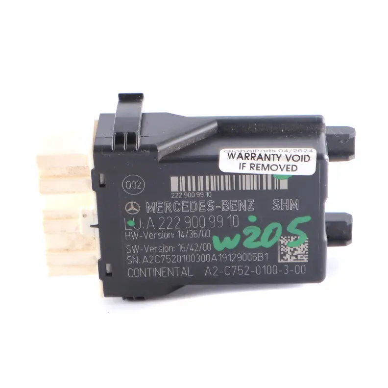 Módulo calefacción asiento Unidad control para Mercedes W205 W213 C238 con número de pieza A2229009910 Mercedes W205 W213 C238 Módulo calefacción asiento Unidad control - SKU A2229009910 - Número de pieza A2229009910