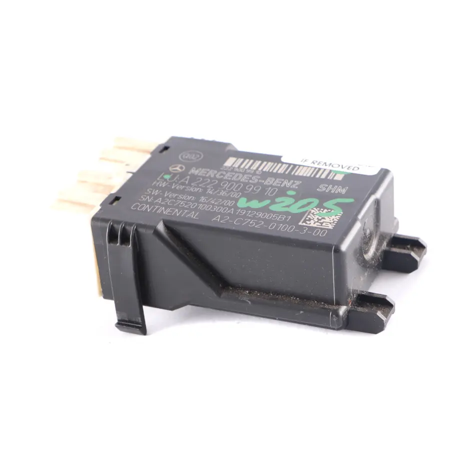 Mercedes W205 W213 C238 Módulo calefacción asiento Unidad control - SKU A2229009910 - Número de pieza A2229009910