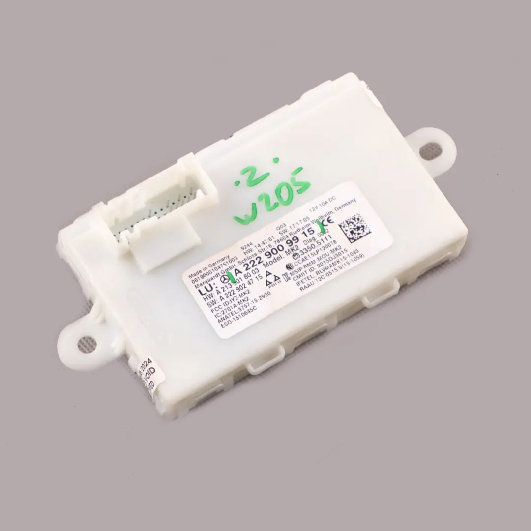 Keyless Module Mercedes W205 W213 ECU Door Lock Control Unit to with Part number A2229009915 Keyless Module Mercedes W205 W213 ECU Door Lock Control Unit - SKU A2229009915 - Part number A2229009915