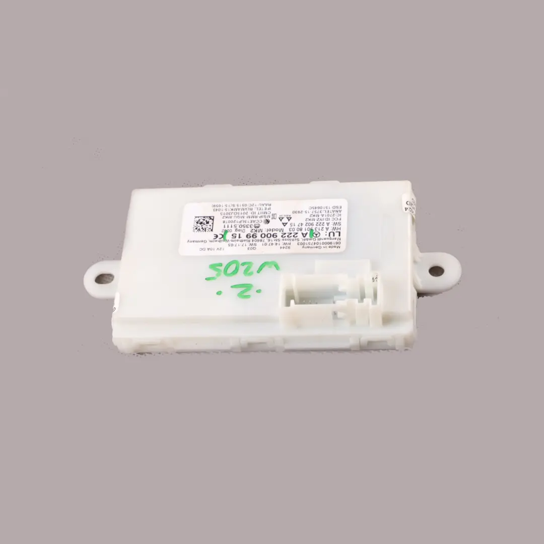 ECU Moduł Zamków Drzwi System Keyless Go Mercedes W205 W213 - SKU A2229009915 - Numer Części A2229009915