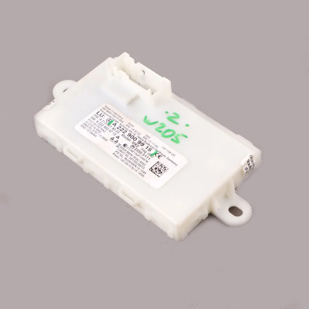Módulo sin llave Mercedes W205 W213 ECU Unidad de control de puertas para con número de pieza A2229009915 Módulo sin llave Mercedes W205 W213 ECU Unidad de control de puertas - SKU A2229009915 - Número de pieza A2229009915