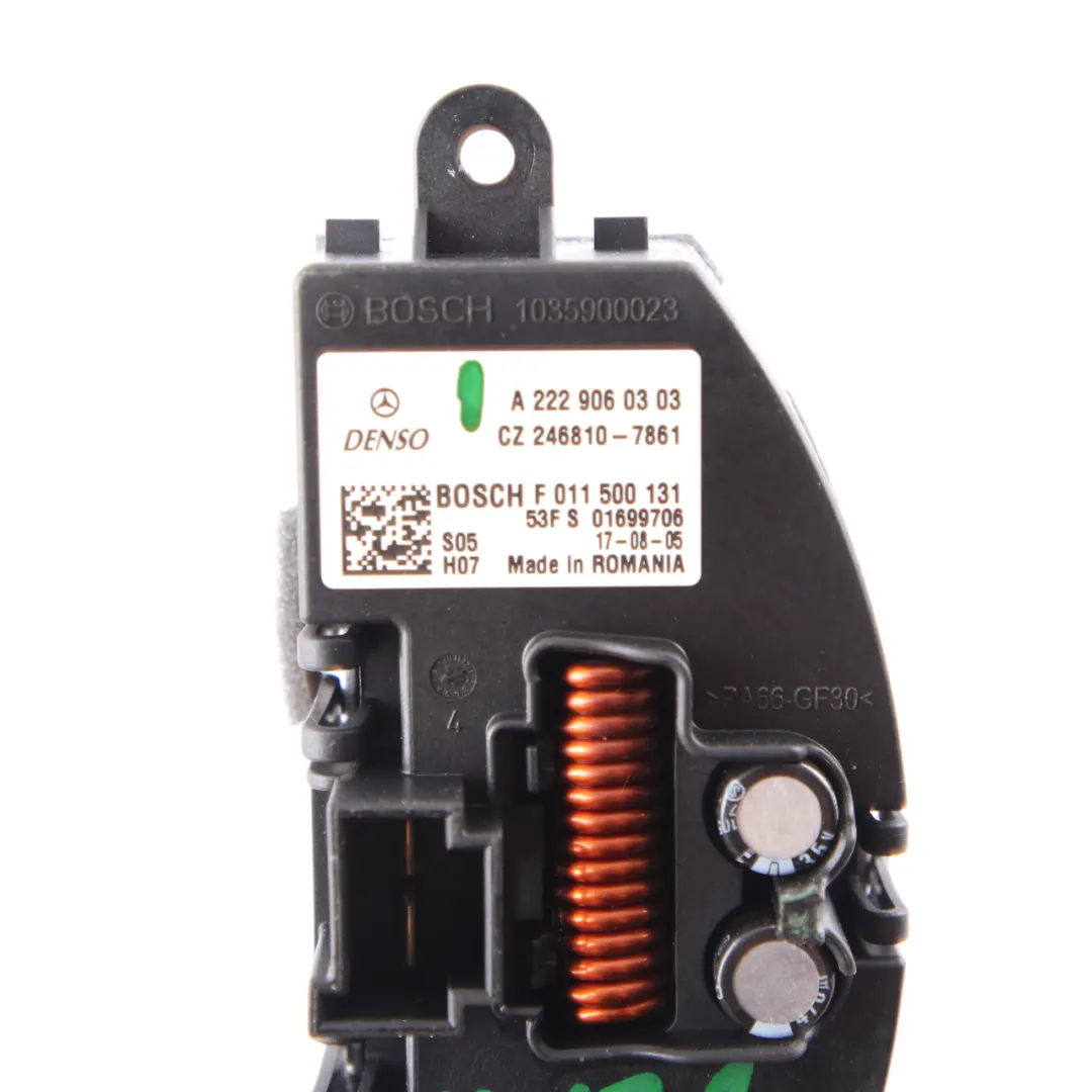Motore di soffiaggio Mercedes W176 W246 Resistenza ventilatore regolatore per con numero di parte A2229060303 Motore di soffiaggio Mercedes W176 W246 Resistenza ventilatore regolatore - SKU A2229060303 - Numero di parte A2229060303