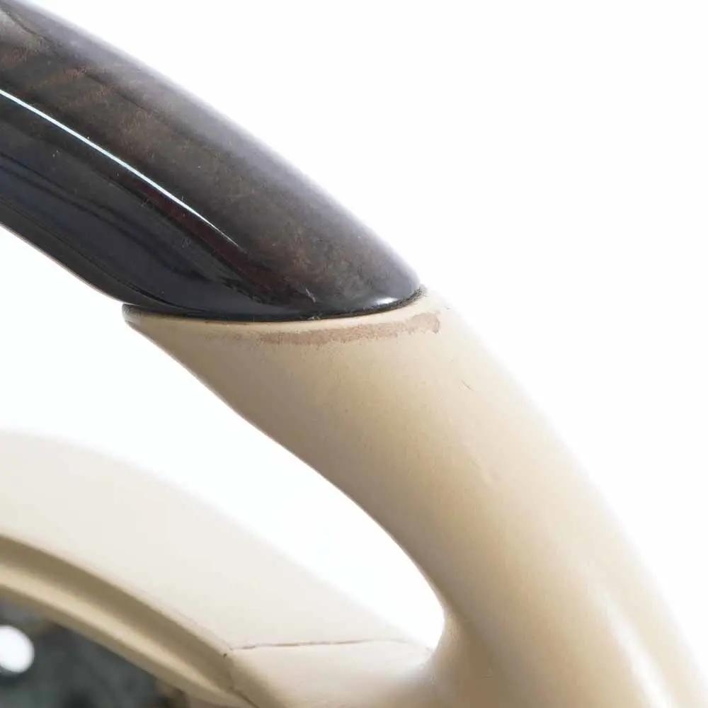 W219 CLS Beige Leather Steering Wheel Dark Walnut to Mercedes with Part number A2304602776 Mercedes W219 CLS Beige Leather Steering Wheel Dark Walnut - SKU A2304602776 - Part number A2304602776