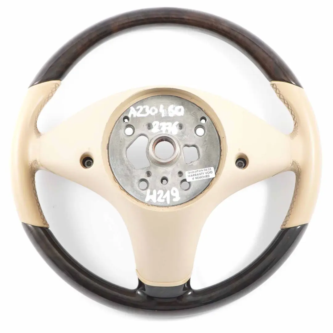 Mercedes W219 CLS Beige Leder Lenkrad Lederlenkrad Walnuss Dunkel - SKU A2304602776 - Teilenummer A2304602776