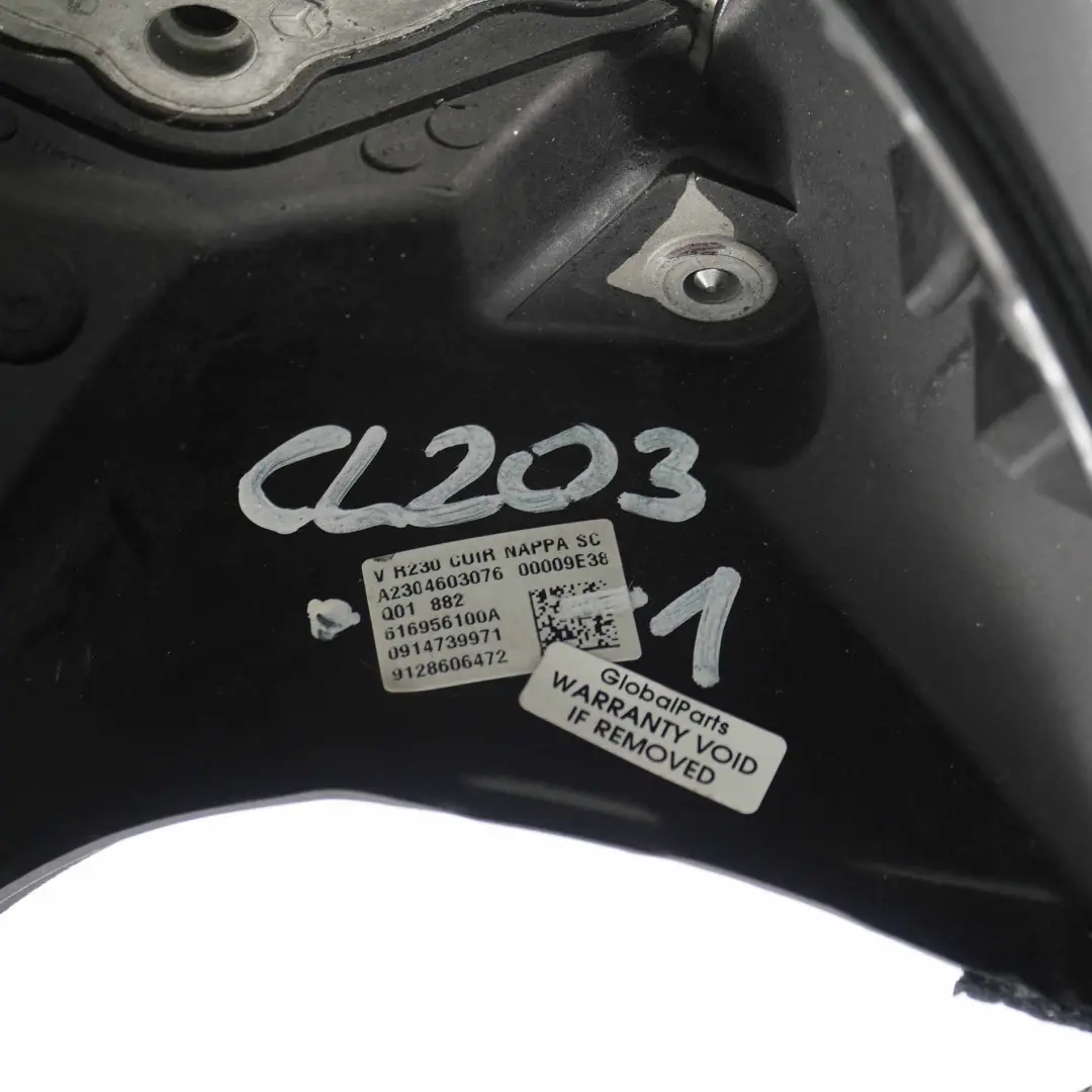  Mercedes-Benz CL203 W203 NUEVO volante de cuero negro - SKU A2304603076-1 - Número de pieza A2304603076