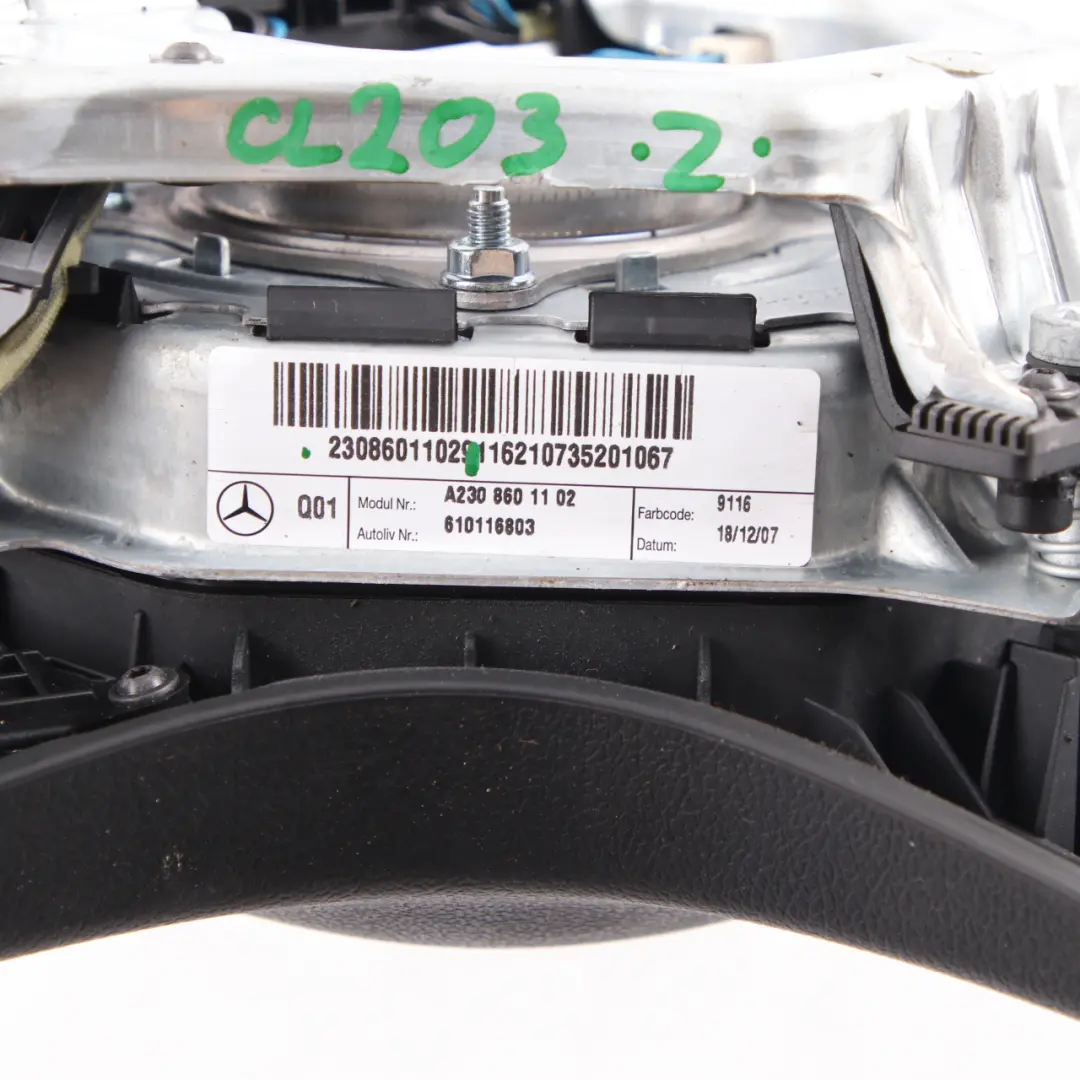 Steering Wheel Air Bag Driver's Side Module Airbag to Mercedes CL203 with Part number A2308601102 Mercedes CL203 Steering Wheel Air Bag Driver's Side Module Airbag - SKU A2308601102-1 - Part number A2308601102
