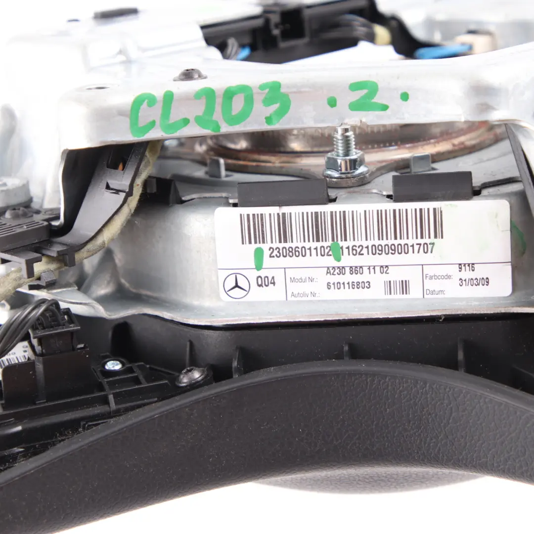 Steering Wheel Air Bag Driver's Side Module Airbag to Mercedes CL203 with Part number A2308601102 Mercedes CL203 Steering Wheel Air Bag Driver's Side Module Airbag - SKU A2308601102 - Part number A2308601102