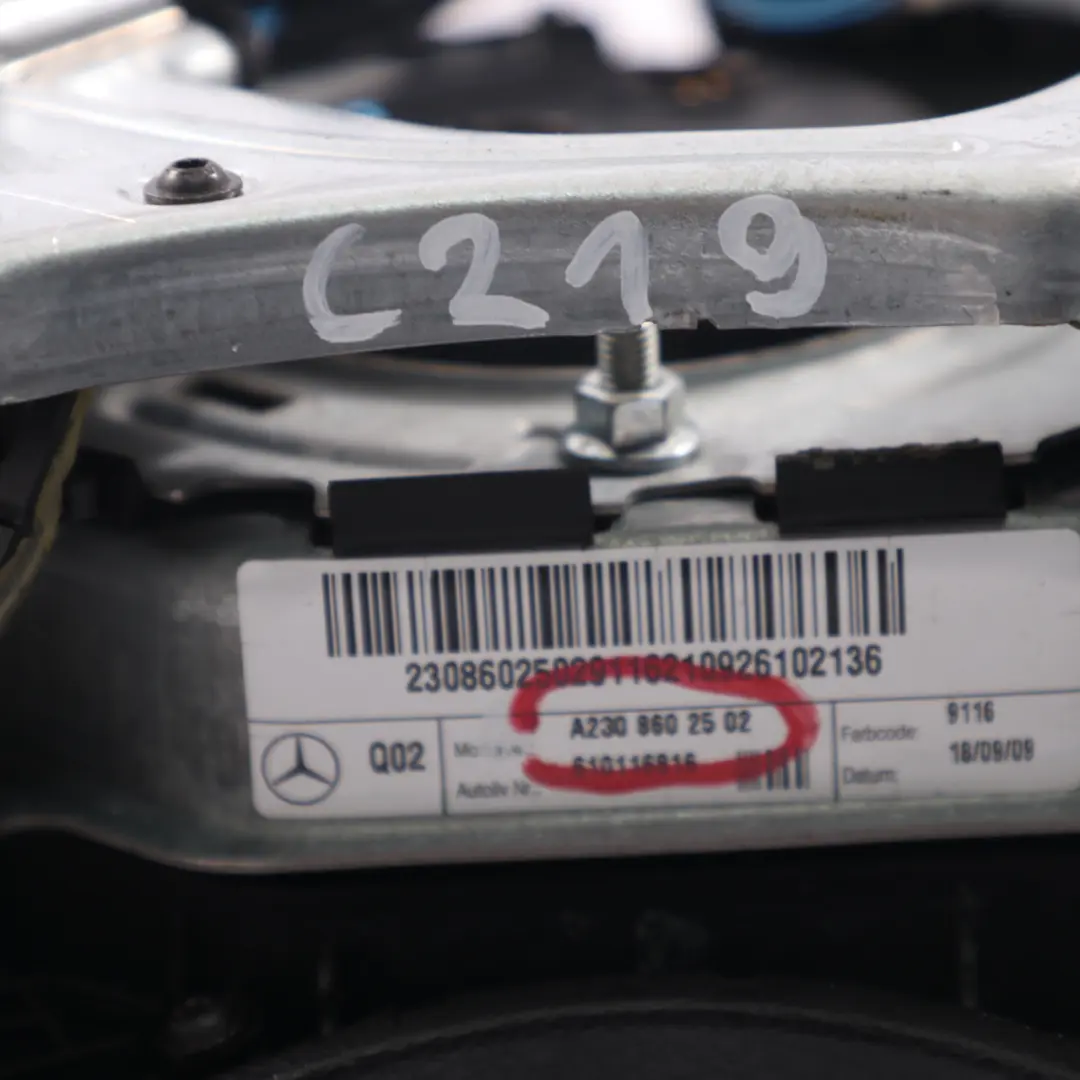 Mercedes C219 Steering Wheel Airbag Air Module Bag Switch Black - SKU A2308602502 - Part number A2308602502