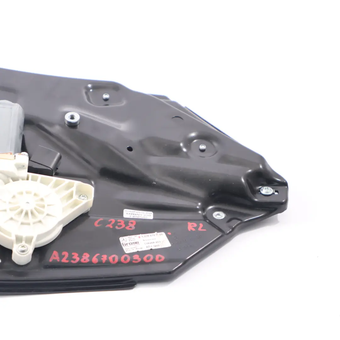 Lève-Vitre Régulateur Mécanisme Moteur Arrière Gauche pour Mercedes C238 à propos du numéro de pièce A2386700300 Mercedes C238 Lève-Vitre Régulateur Mécanisme Moteur Arrière Gauche - SKU A2386700300 - Numéro de pièce A2386700300