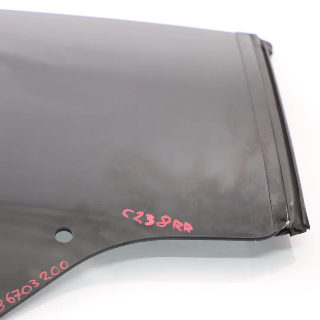 Side Window Quarter Glass Rear Right O/S Glazing Black to Mercedes C238 with Part number A2386703200 Mercedes C238 Side Window Quarter Glass Rear Right O/S Glazing Black - SKU A2386703200 - Part number A2386703200