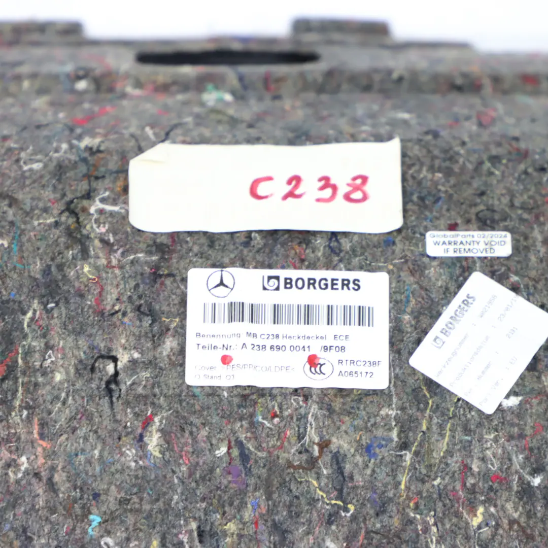  Panneau de coffre Mercedes C238 hayon habillage intérieur - SKU A2386900041 - Numéro de pièce A2386900041