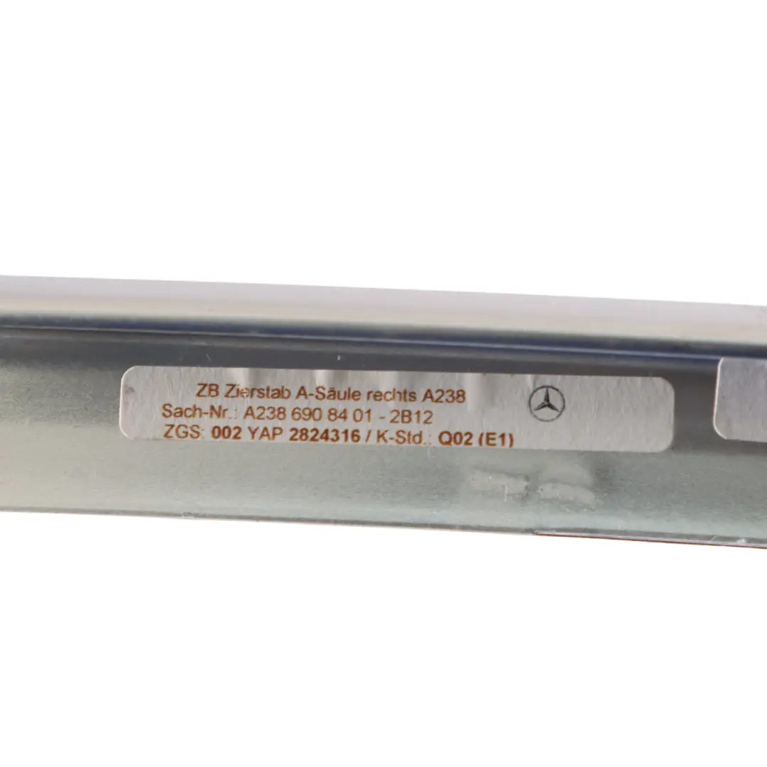 Mercedes A238 Striscia del parabrezza A Barra di rivestimento destro - SKU A2386908401 - Numero di parte A2386908401