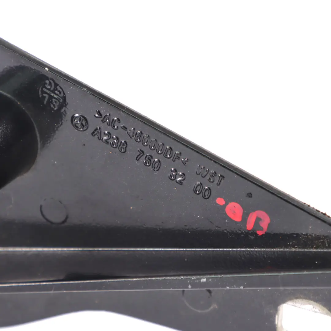  Charnière Mercedes C238 Charnière de coffre droit Noir Obsidien 197 - SKU A2387503200-OB - Numéro de pièce A2387503200