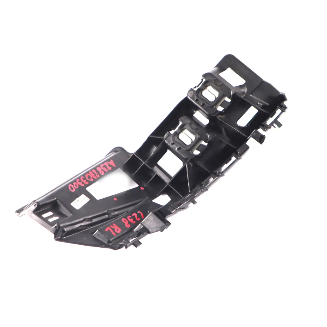 Bumper Carrier Left N/S Mount Support Bracket to Mercedes C238 Rear with Part number A2388803300 Mercedes C238 Rear Bumper Carrier Left N/S Mount Support Bracket - SKU A2388803300 - Part number A2388803300