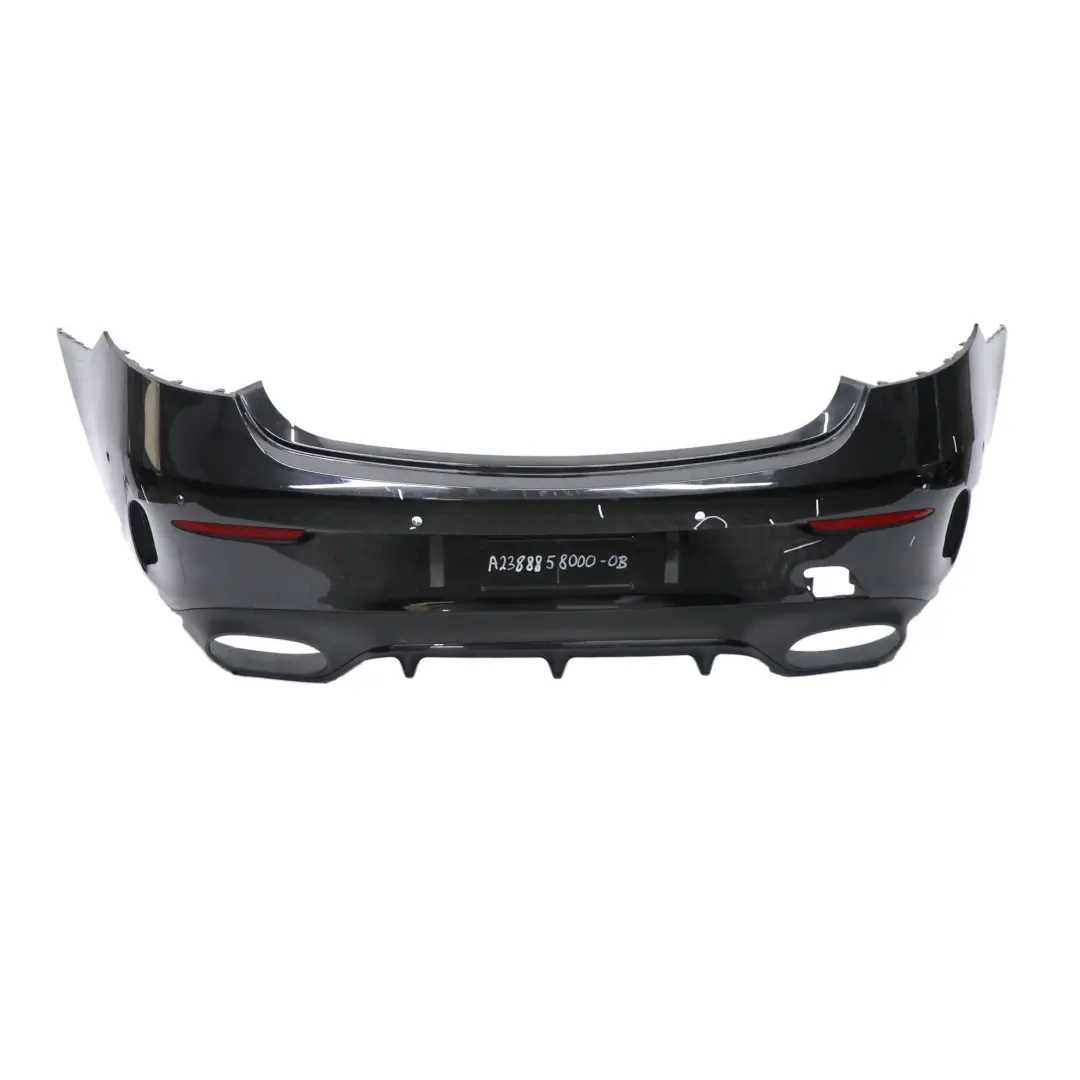 Bumper Rear Trim Panel Cover AMG Obsidian Black Metallic - 197 to Mercedes C238 with Part number A2388858000 Mercedes C238 Bumper Rear Trim Panel Cover AMG Obsidian Black Metallic - 197 - SKU A2388858000-OB - Part number A2388858000