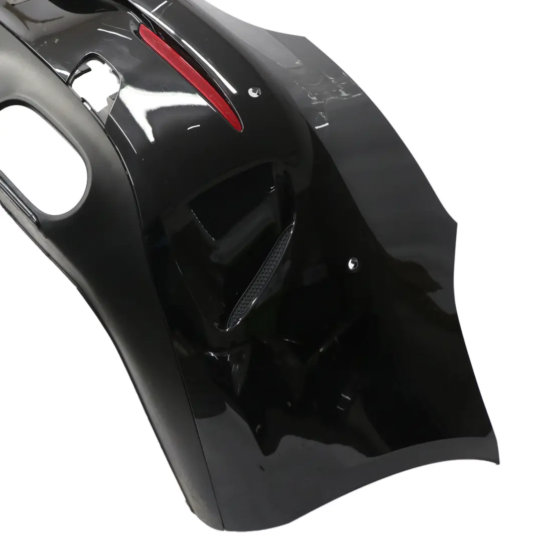 Bumper Rear Trim Panel Cover AMG Obsidian Black Metallic - 197 to Mercedes C238 with Part number A2388858000 Mercedes C238 Bumper Rear Trim Panel Cover AMG Obsidian Black Metallic - 197 - SKU A2388858000-OB - Part number A2388858000