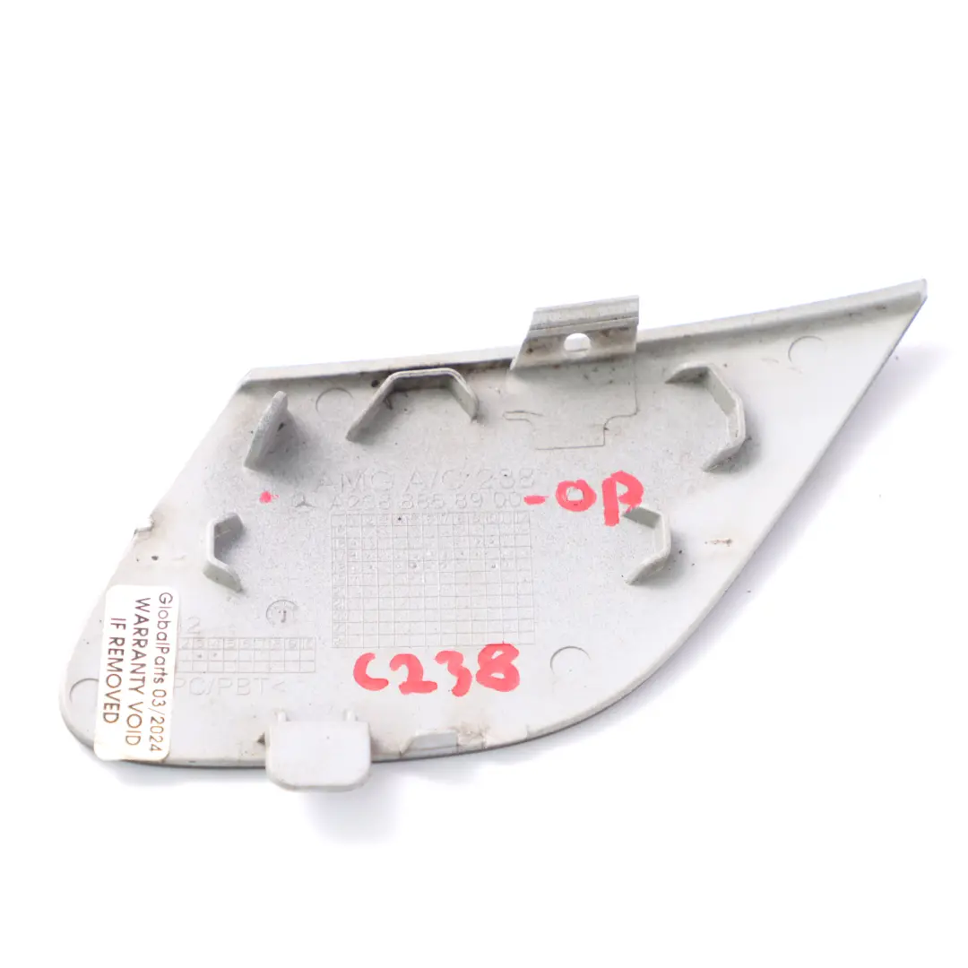  Cache pare-chocs arrière Mercedes C238 Couvre-œil remorquage Noir obsidien 197 - SKU A2388858900-OB - Numéro de pièce A2388858900