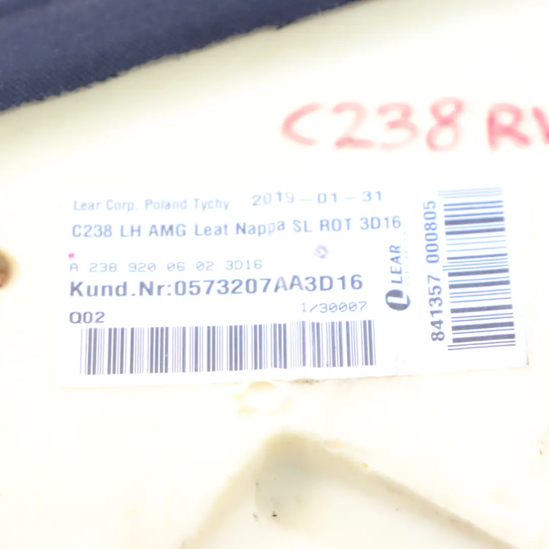 Panel Lateral Mercedes C238 Asiento Trasero Izquierdo Tapa Acabado Cuero Negro para con número de pieza A2389200602 Panel Lateral Mercedes C238 Asiento Trasero Izquierdo Tapa Acabado Cuero Negro - SKU A2389200602 - Número de pieza A2389200602