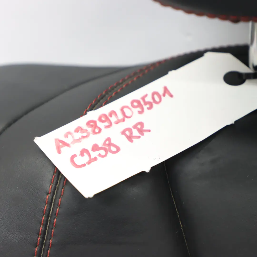 Mercedes C238 Respaldo del asiento trasero derecho Cubierta cuero negro - SKU A2389209501 - Número de pieza A2389209501