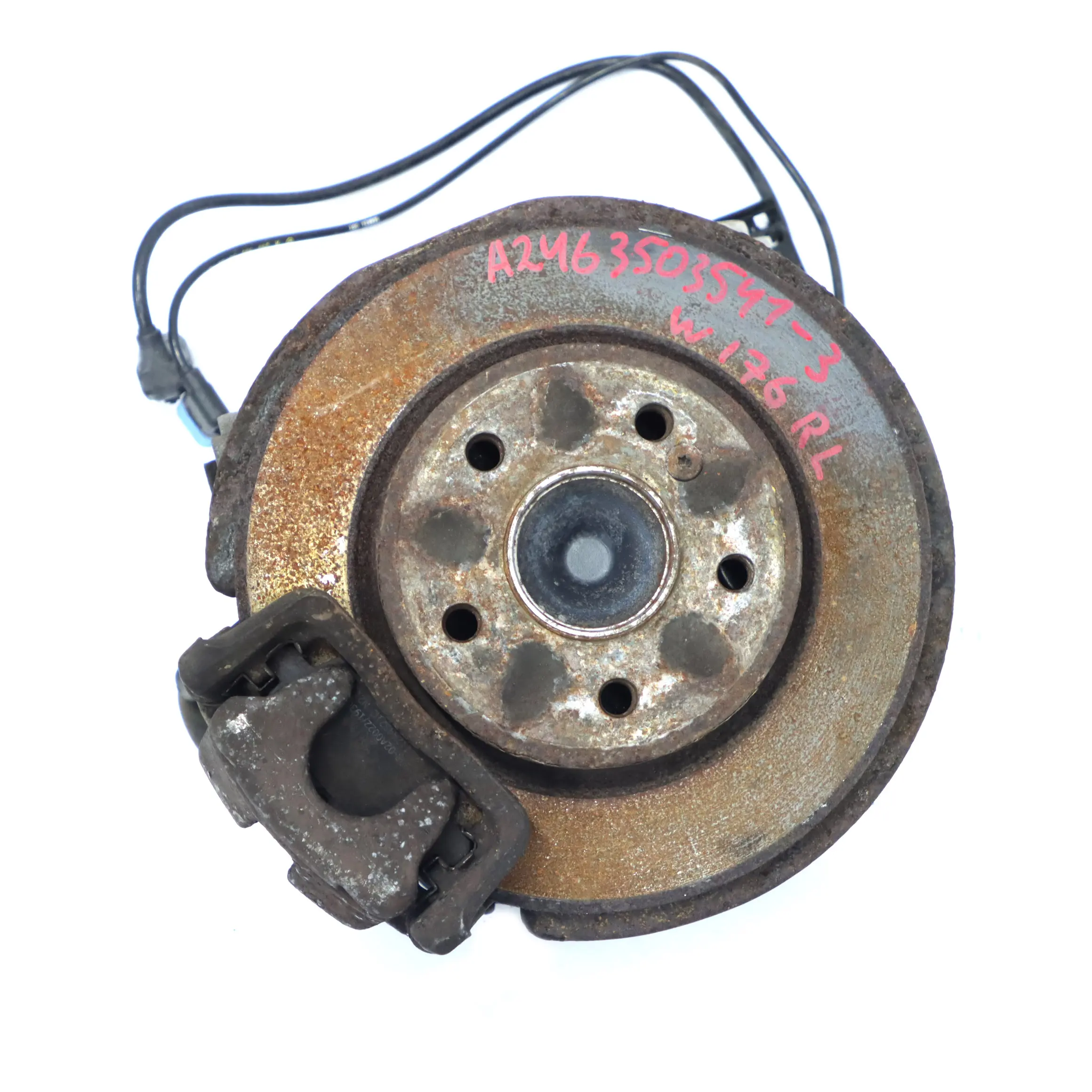 Mercedes W176 W246 Rear Left N/S Suspension Leg Wheel Hub Knuckle Brake Disc