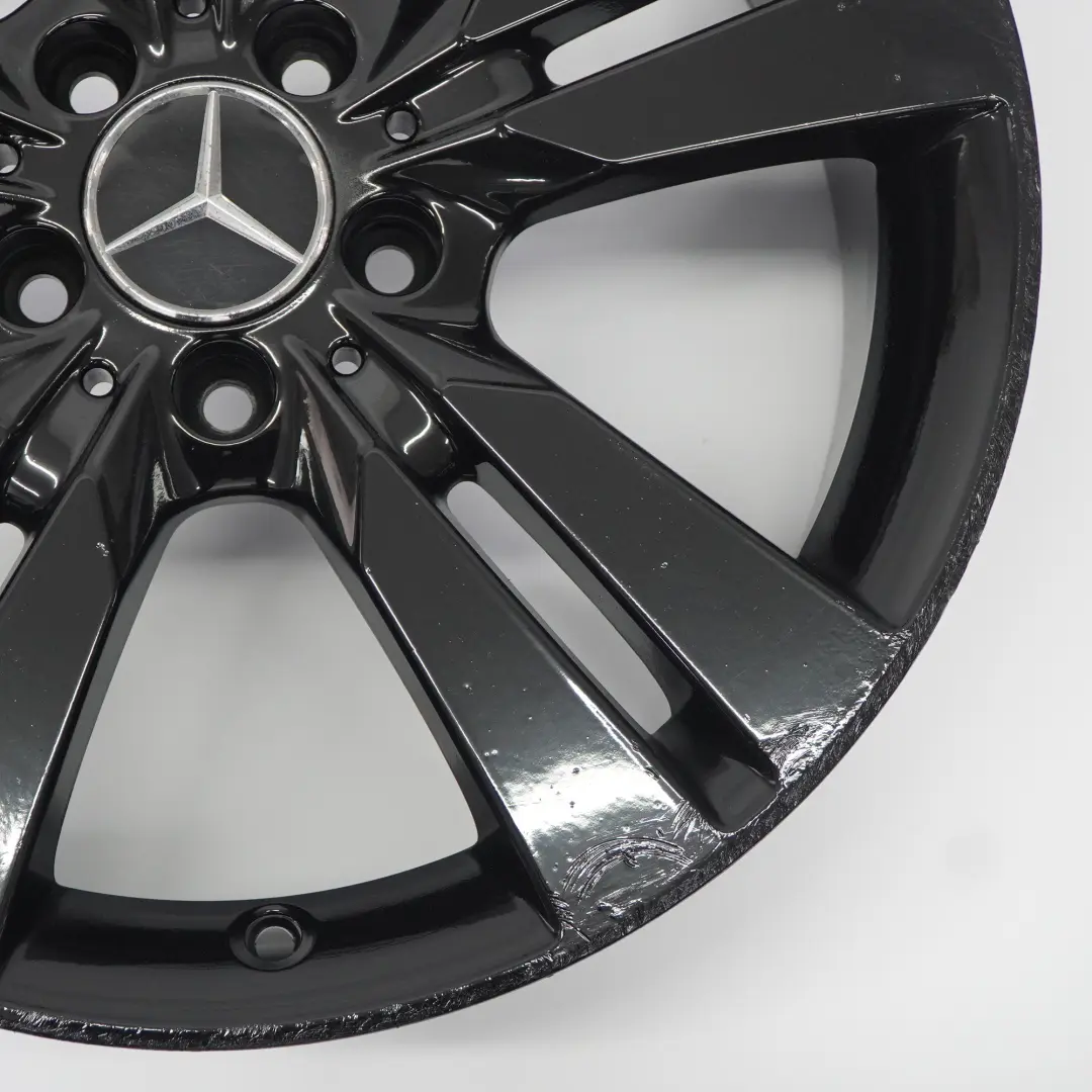 Mercedes W176 Black Alloy Wheel Rim 18" ET:52 7,5J 5 Double Spoke - SKU A2464010402-4 - Part number A2464010402