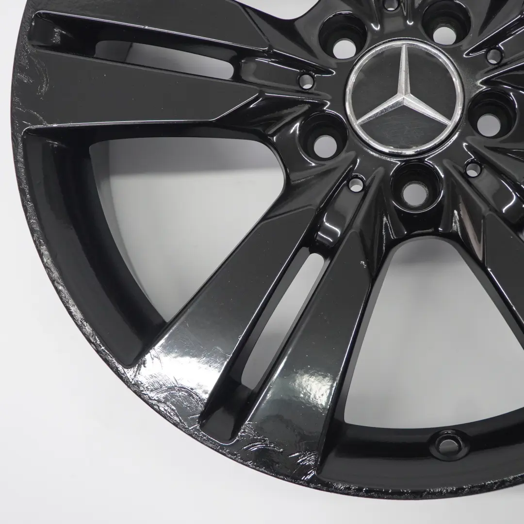 Cerchio in lega nero 18" ET:52 7,5J 5 doppie razze per Mercedes W176 con numero di parte A2464010402 Mercedes W176 Cerchio in lega nero 18" ET:52 7,5J 5 doppie razze - SKU A2464010402-4 - Numero di parte A2464010402