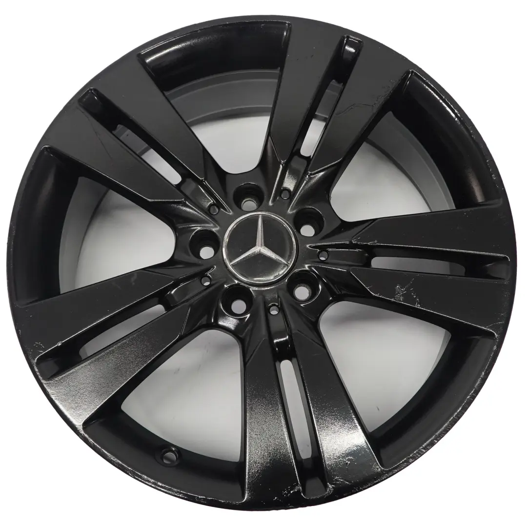 Alloy Wheel Rim 18" ET:52 7,5J 5 Double Spoke to Mercedes W176 Black with Part number A2464010402 Mercedes W176 Black Alloy Wheel Rim 18" ET:52 7,5J 5 Double Spoke - SKU A2464010402-5 - Part number A2464010402