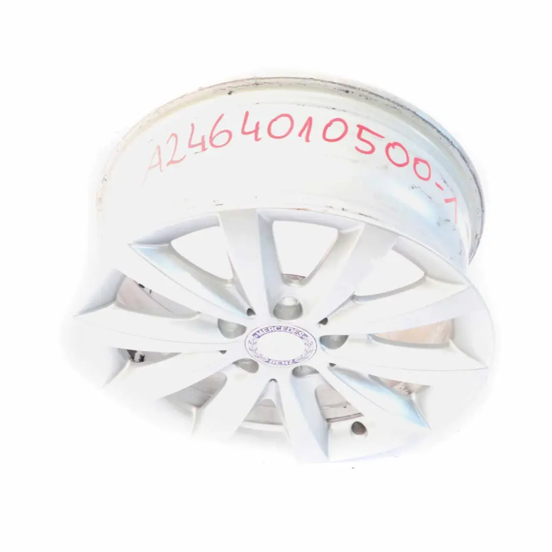 Mercedes W176 W246 Cerchio in lega argento a 10 razze 16" ET:49 6,5J - SKU A2464010500-1 - Numero di parte A2464010500