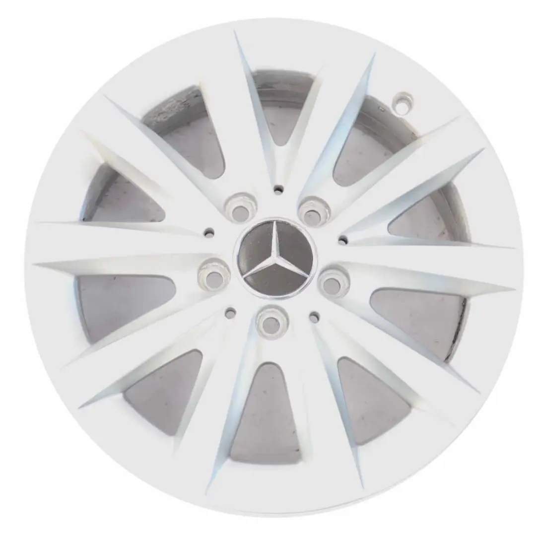 Silberne 10-Speichen Leichtmetallfelge 16" ET:49 6,5J Mercedes W176 - SKU A2464010500-2 - Teilenummer A2464010500