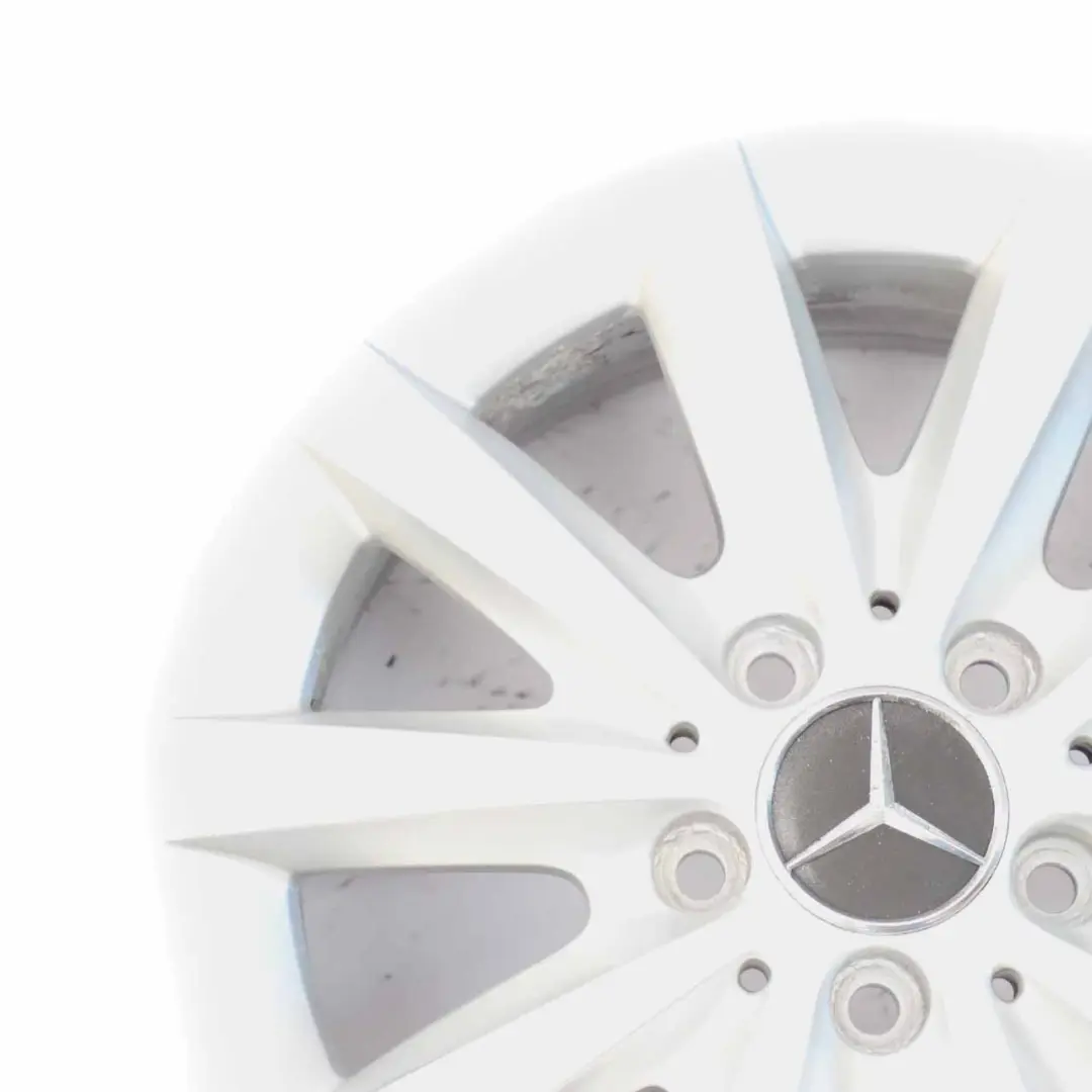 Silberne 10-Speichen Leichtmetallfelge 16" ET:49 6,5J Mercedes W176 - SKU A2464010500-2 - Teilenummer A2464010500