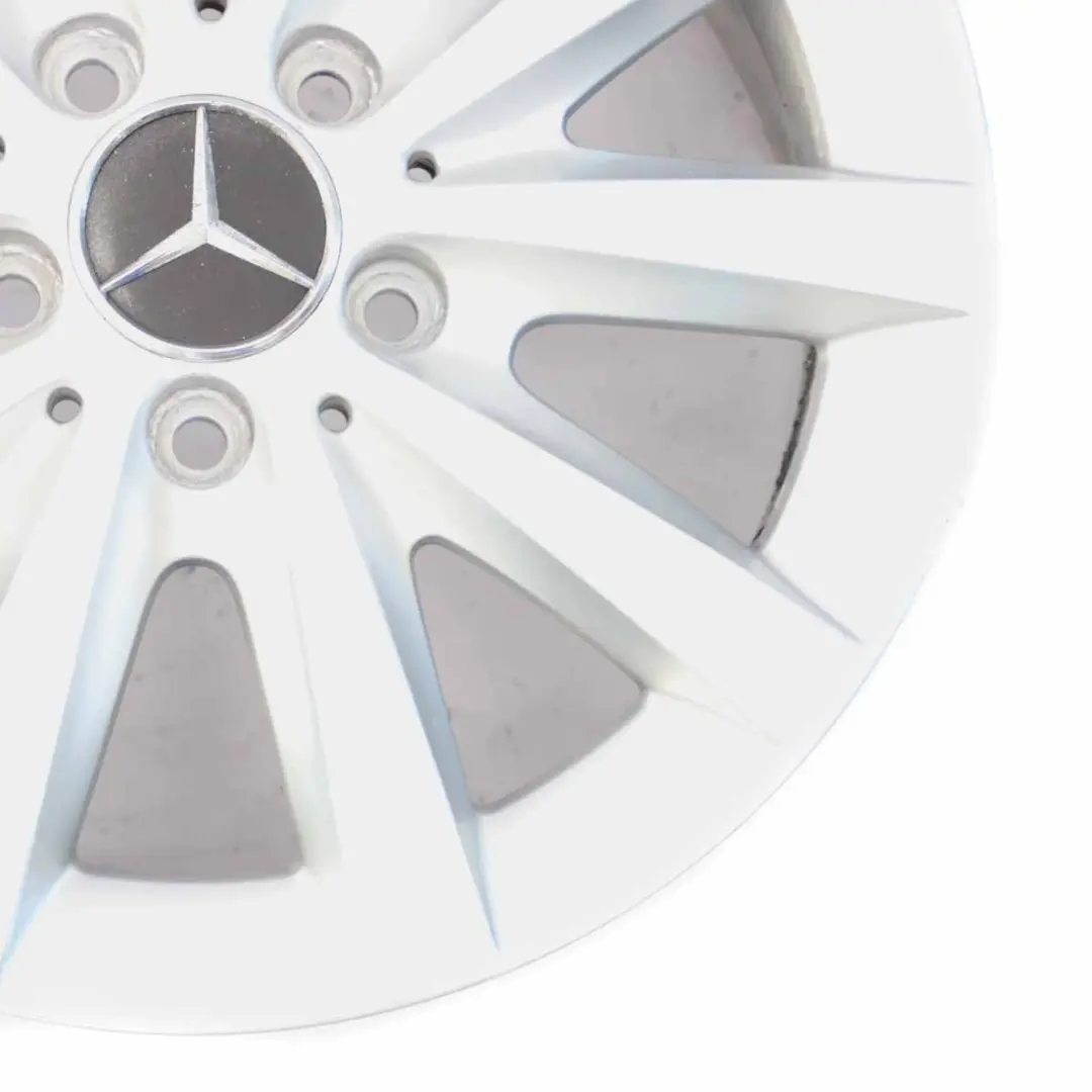 Silberne 10-Speichen Leichtmetallfelge 16" ET:49 6,5J Mercedes W176 - SKU A2464010500-2 - Teilenummer A2464010500