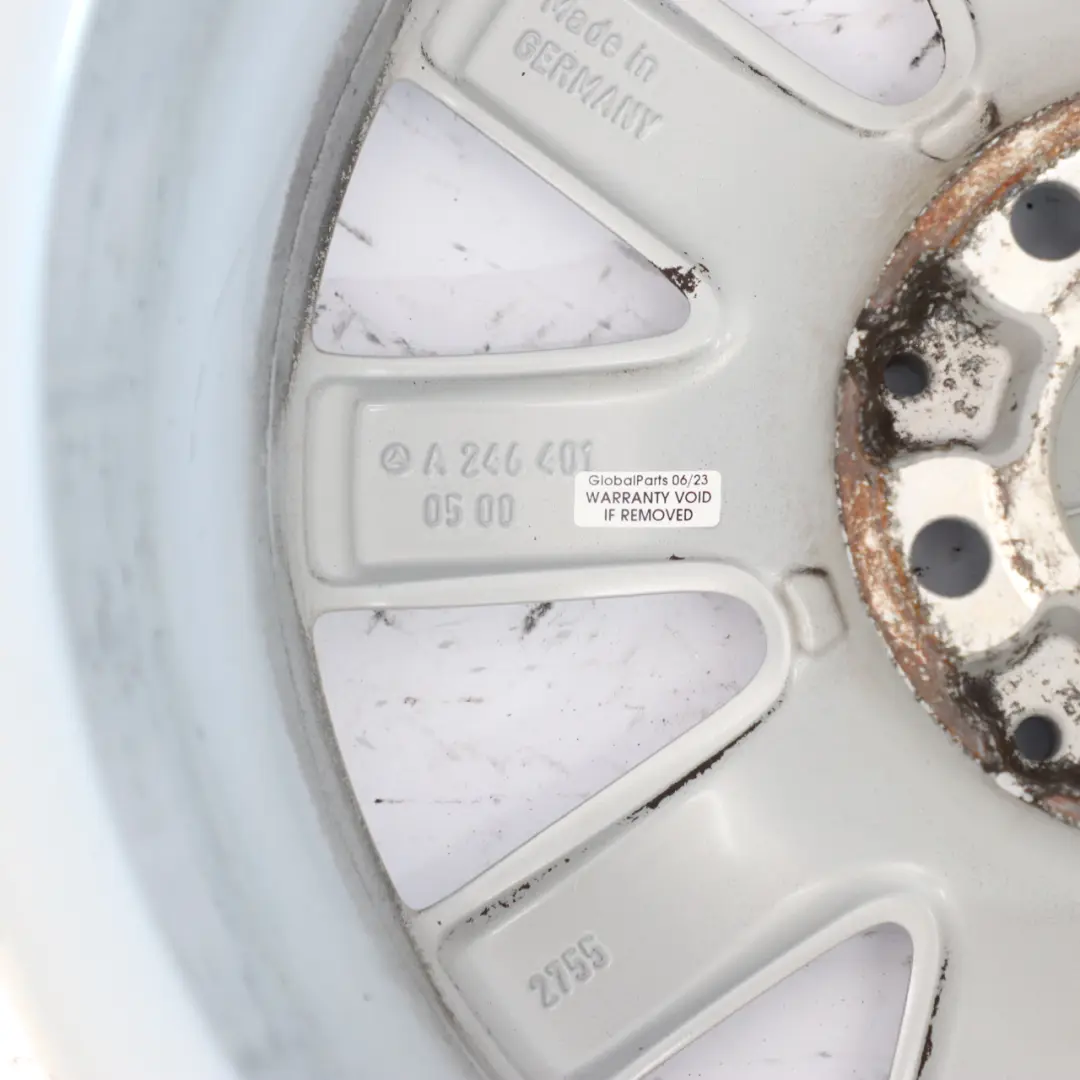 10-Spoke Alloy Wheel Rim 16" ET:49 6,5J to Mercedes W176 W246 Silver with Part number A2464010500 Mercedes W176 W246 Silver 10-Spoke Alloy Wheel Rim 16" ET:49 6,5J - SKU A2464010500-3 - Part number A2464010500