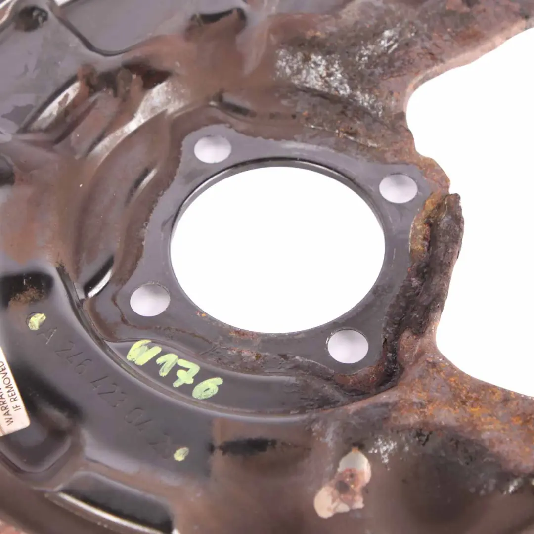 Brake Disc Plate Mercedes W176 W246 Rear Left N/S Protection Plate to with Part number A2464230420 Brake Disc Plate Mercedes W176 W246 Rear Left N/S Protection Plate - SKU A2464230420 - Part number A2464230420