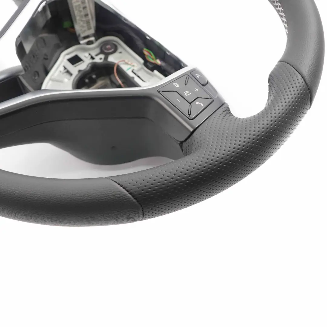 Steering Wheel Mercedes W176 W246 C117 NEW Black Leather with White Threads to with Part number A2464603803 Steering Wheel Mercedes W176 W246 C117 NEW Black Leather with White Threads - SKU A2464603803-1 - Part number A2464603803