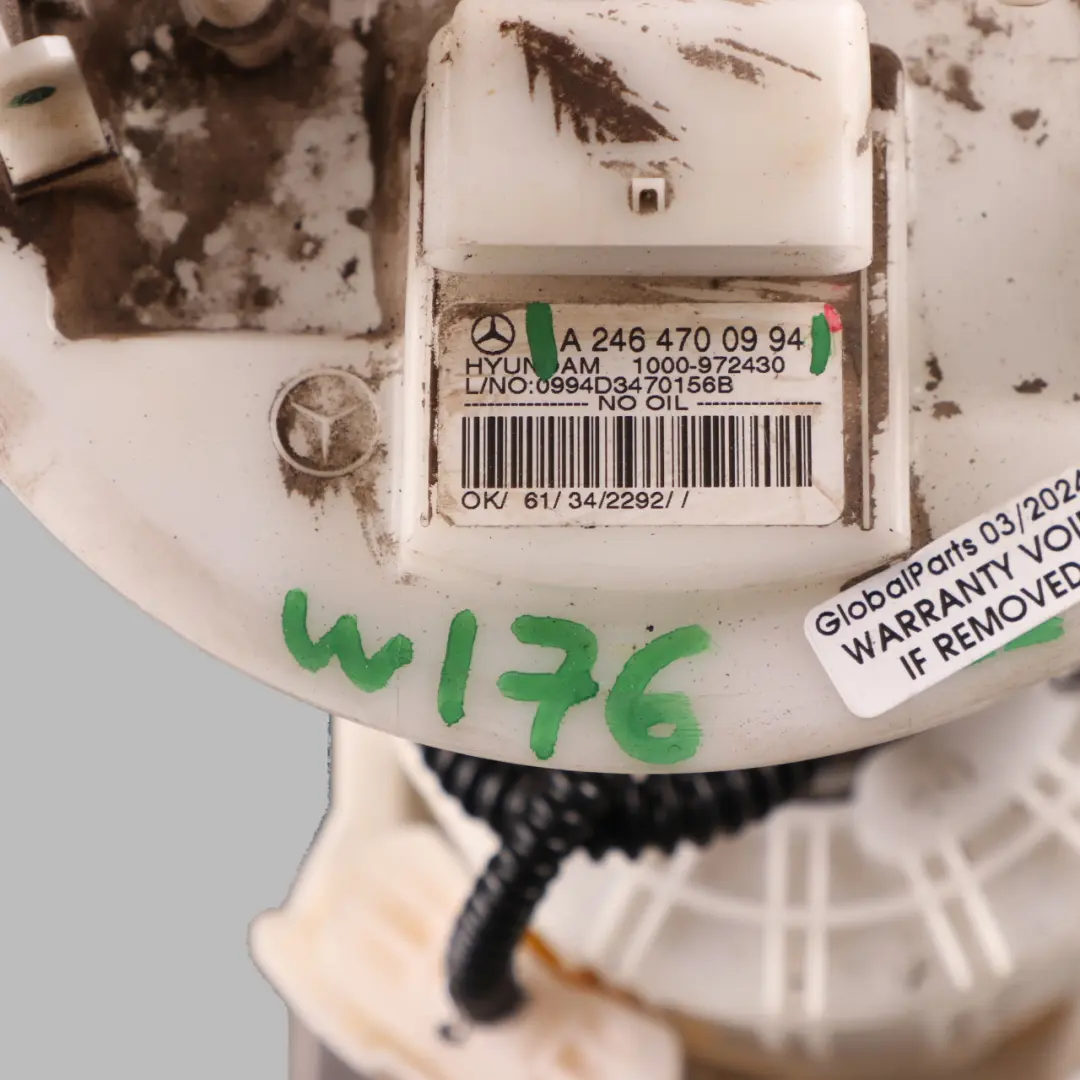 Bomba combustible Mercedes W176 W246 OM607 Sensor unidad suministro A2464701494 para con número de pieza A2464700994 Bomba combustible Mercedes W176 W246 OM607 Sensor unidad suministro A2464701494 - SKU A2464700994 - Número de pieza A2464700994