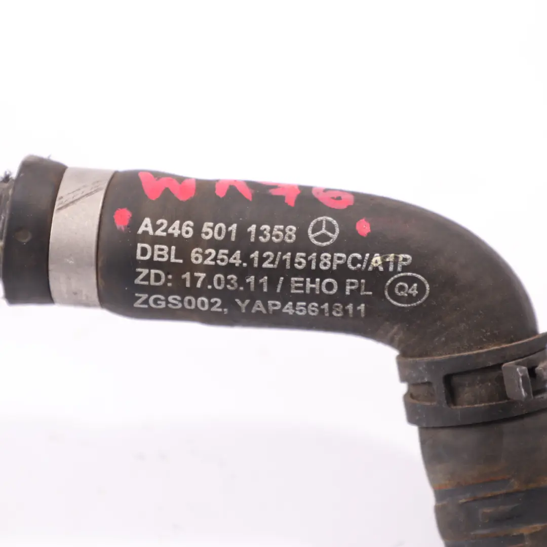  Tubo Dell'Acqua Mercedes W176 W246 OM651 Linea Tubo Liquido Raffreddamento - SKU A2465011358 - Numero di parte A2465011358