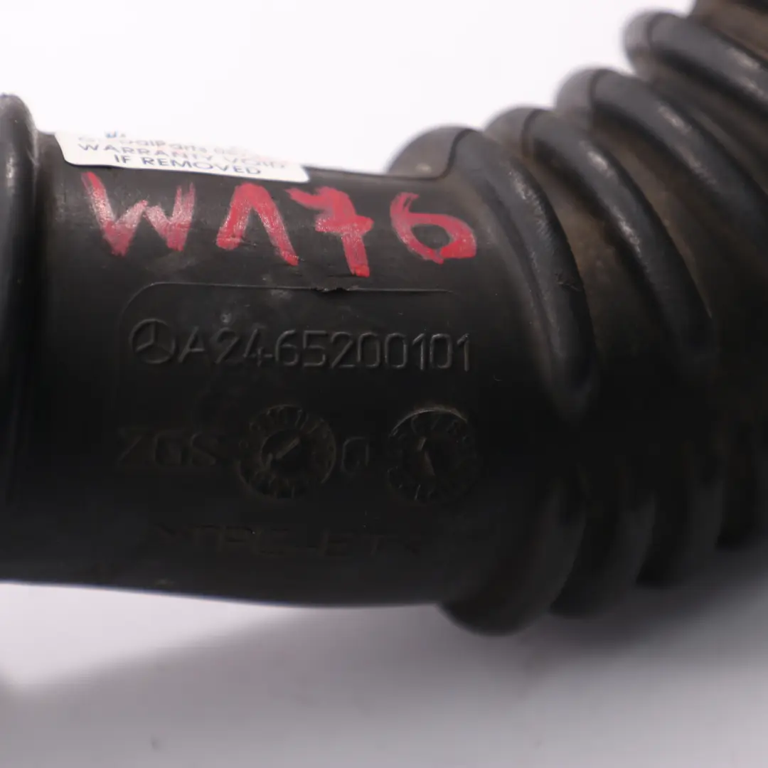 Intake Pipe Mercedes W176 W246 OM651 Turbo Intercooler Hose to Air with Part number A2465200101 Air Intake Pipe Mercedes W176 W246 OM651 Turbo Intercooler Hose - SKU A2465200101 - Part number A2465200101