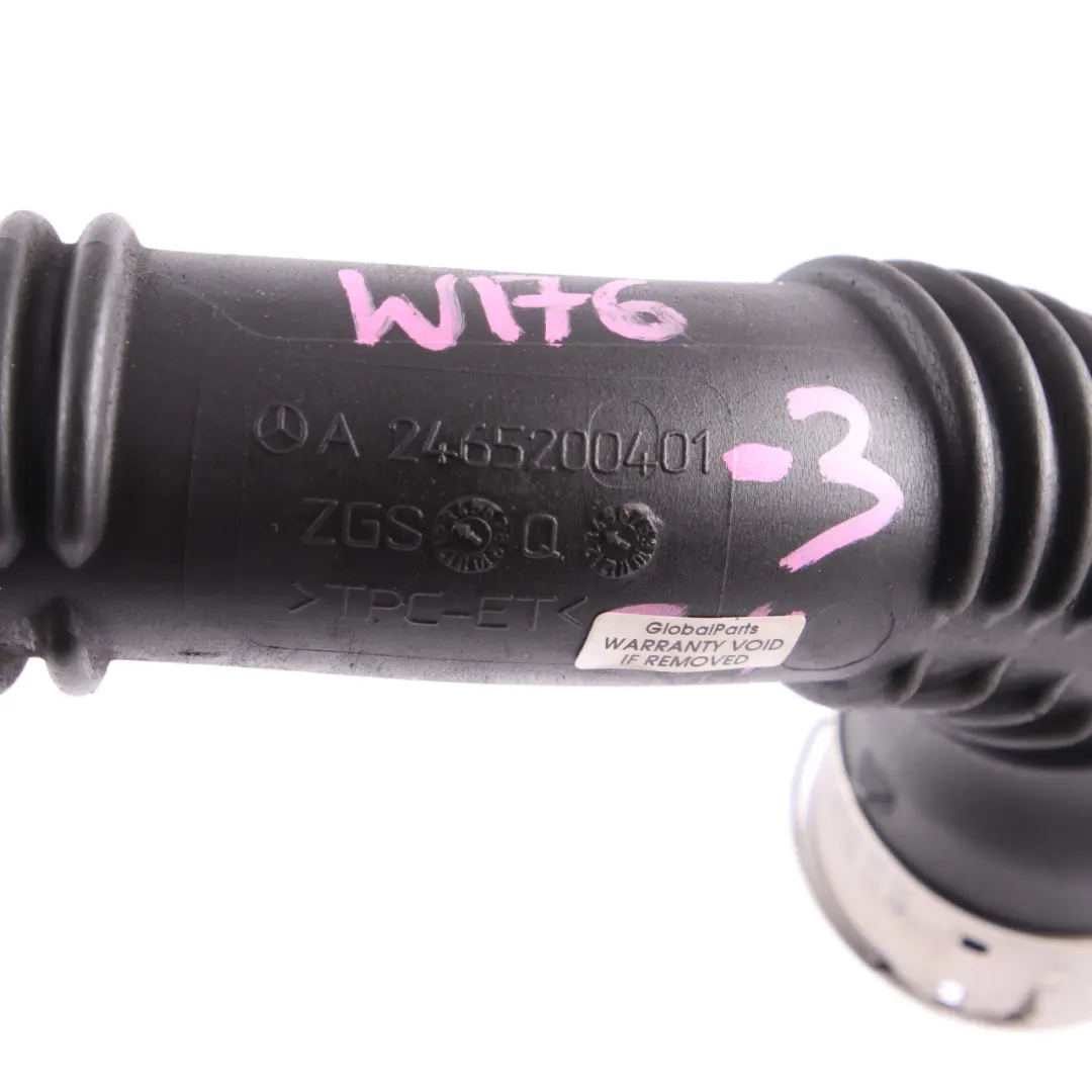 Intake Hose Mercedes W176 Air Charge Cooler Turbo Intercooler Pipe to with Part number A2465200401 Intake Hose Mercedes W176 Air Charge Cooler Turbo Intercooler Pipe - SKU A2465200401-3 - Part number A2465200401
