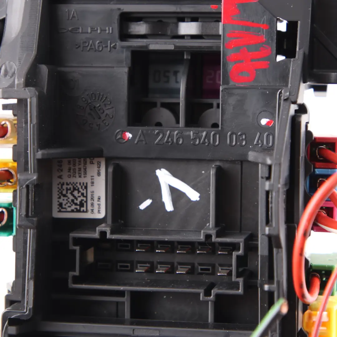Fuse Relay Box Unit A2469067200 to Mercedes W176 with Part number A2465400340 Mercedes W176 Fuse Relay Box Unit A2469067200 - SKU A2465400340-1 - Part number A2465400340