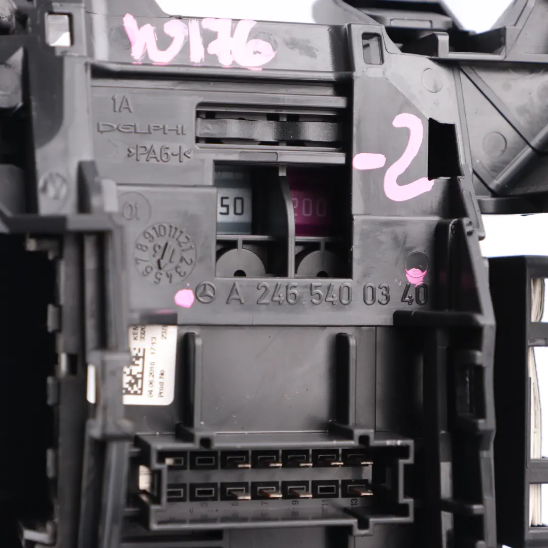 Fuse Relay Box Control Unit A2465400140 to Mercedes W176 with Part number A2465400340 Mercedes W176 Fuse Relay Box Control Unit A2465400140 - SKU A2465400340-2 - Part number A2465400340