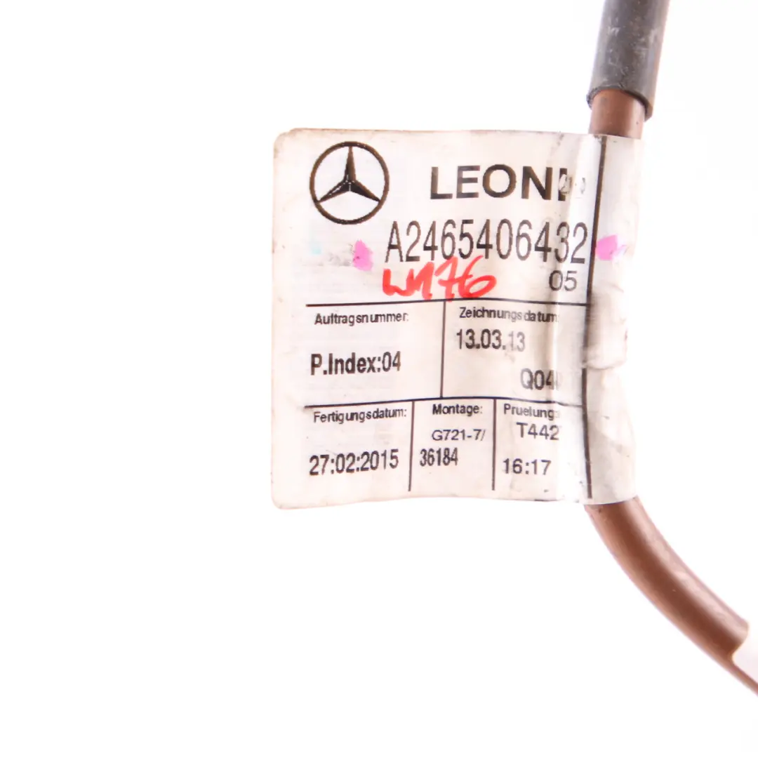 Mercedes W176 W246 Batteriekabel Minusleitung Kabelbaum - SKU A2465406432 - Teilenummer A2465406432