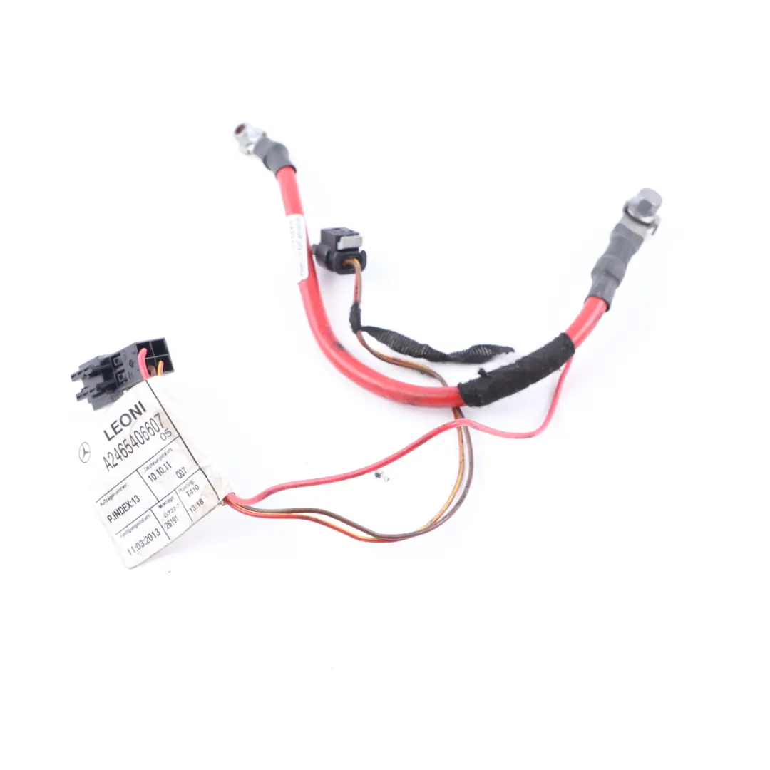 Positive Cable Mercedes W176 W246 Battery Lead Plus Pole Red to with Part number A2465406607 Positive Cable Mercedes W176 W246 Battery Lead Plus Pole Red - SKU A2465406607-1 - Part number A2465406607