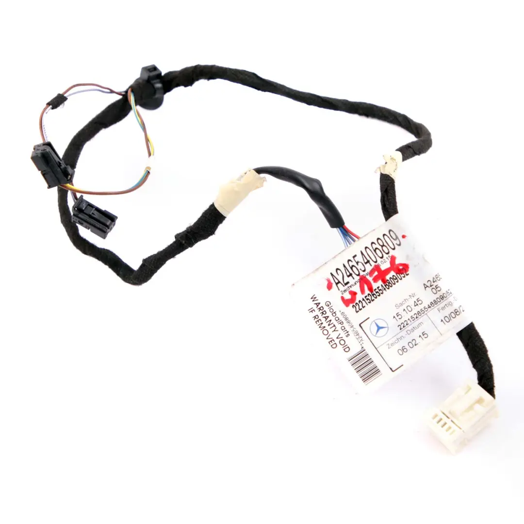 Cableado Cable Puerta Trasera Izquierda Derecha para Mercedes W176 W246 con número de pieza A2465406809 Mercedes W176 W246 Cableado Cable Puerta Trasera Izquierda Derecha - SKU A2465406809 - Número de pieza A2465406809