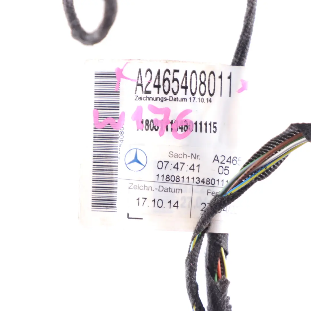 Door Harness Mercedes W176 W246 Cable Wiring Front Left N/S to with Part number A2465408011 Door Harness Mercedes W176 W246 Cable Wiring Front Left N/S - SKU rhd-A2465408011 - Part number A2465408011