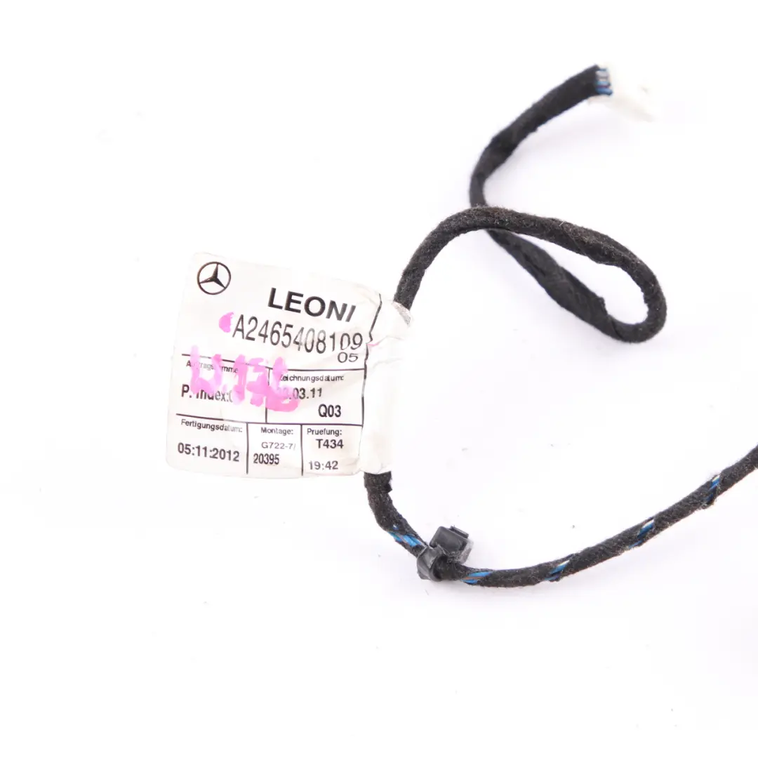 Türverdrahtung Loom Kabel hinten links rechts für Mercedes W176 mit Teilenummer A2465408109 Mercedes W176 Türverdrahtung Loom Kabel hinten links rechts - SKU A2465408109 - Teilenummer A2465408109
