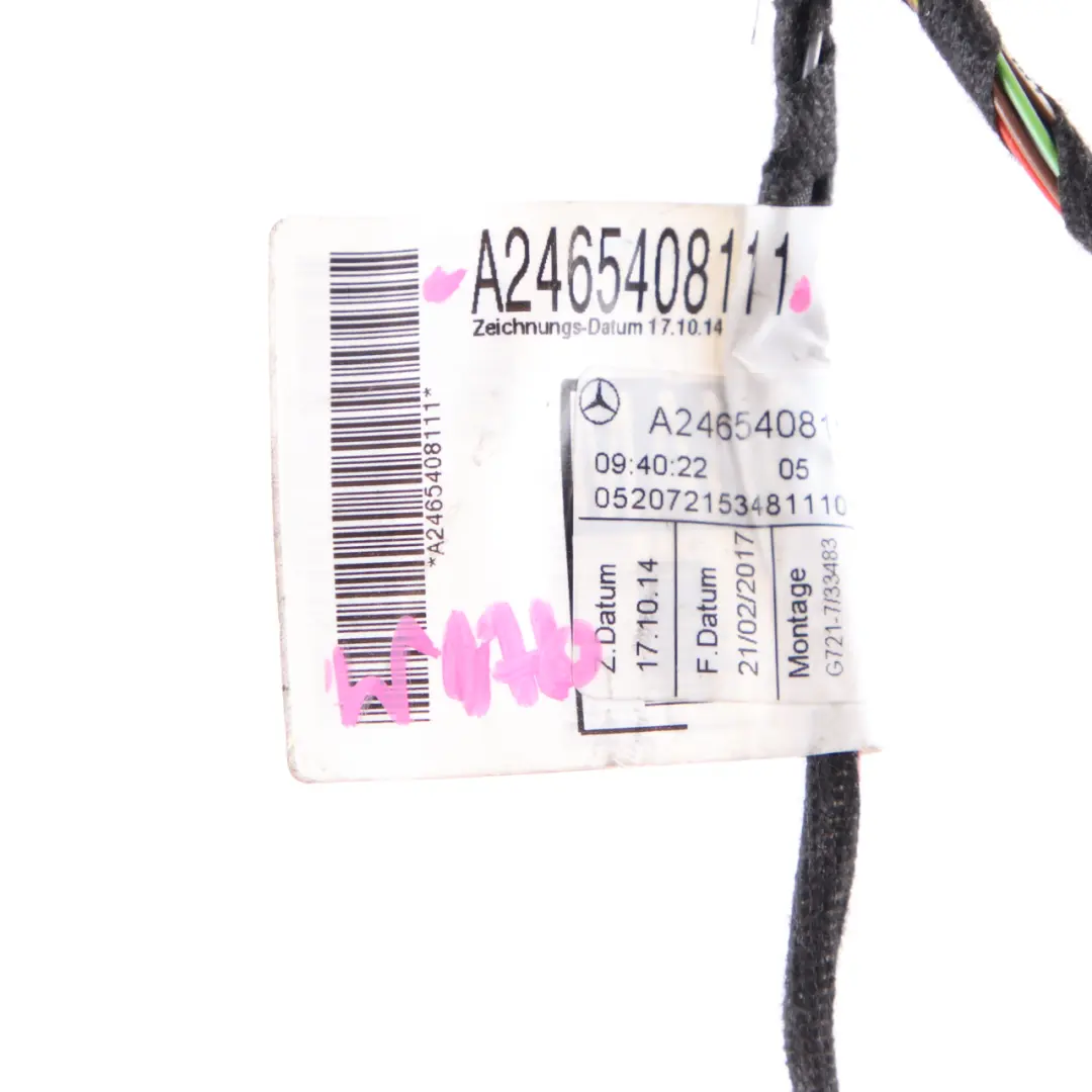 Mercedes W246 Tür Kabelbaum Kabel Vorne Rechts - SKU A2465408111 - Teilenummer A2465408111