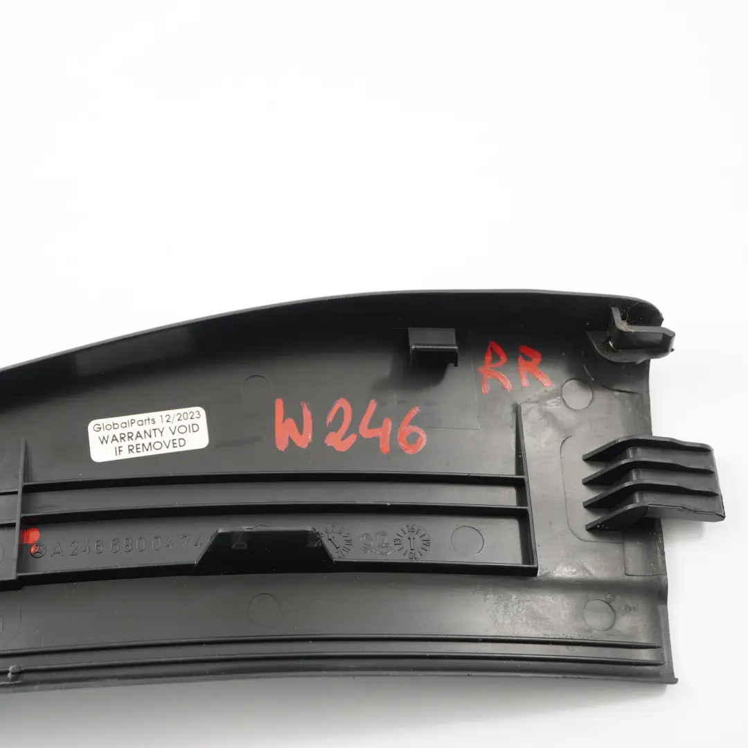 Mercedes W246 umbral puerta trasera derecha Embellecedor Entrada Cubierta - SKU A2466800474 - Número de pieza A2466800474
